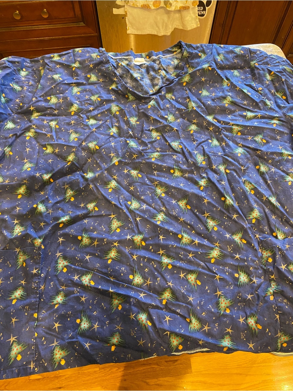 Christmas tree scrub top 3XL